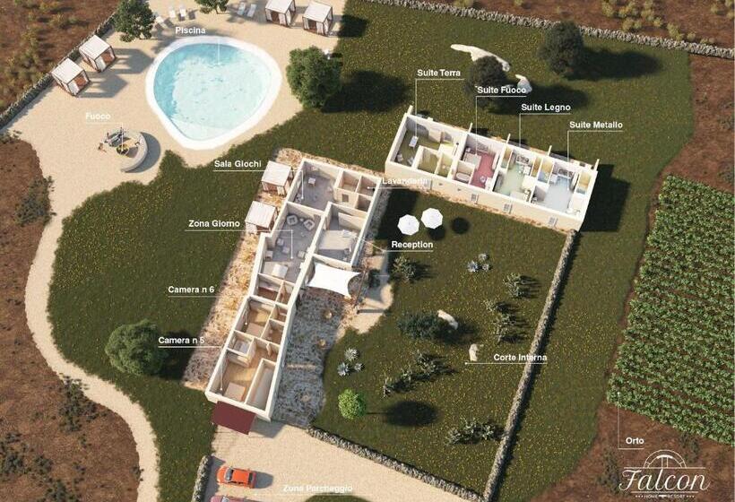 سوئیت جونیور با چشم‌انداز باغ, Falcon Country Suite