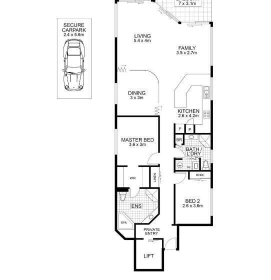 침실 2개 수피리어 아파트, Excellsior Apartments