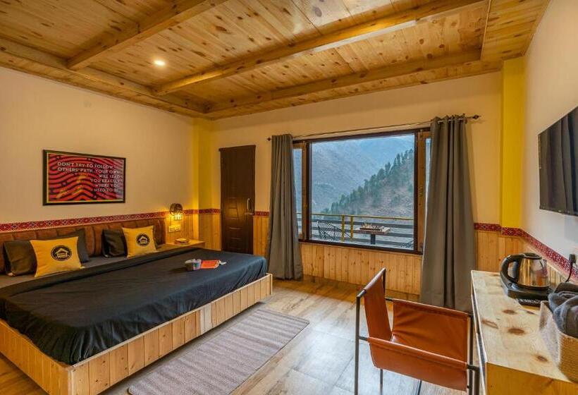 带阳台的豪华间, The Hosteller Tirthan Valley