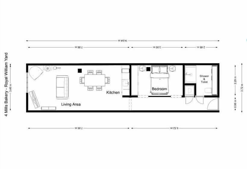 Apartamento 1 Dormitório, Royal William Yard Apartments