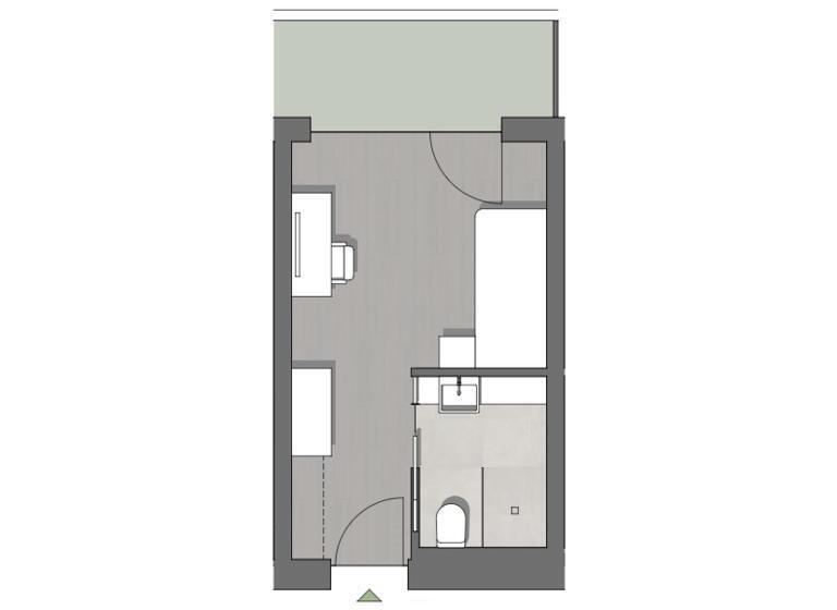 غرفة قياسية فردية مزودة بشُرفة, Panoramahotel Fliesserhof