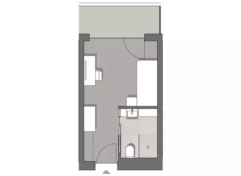 バルコニー付きシングルスタンダードルーム, Panoramahotel Fliesserhof