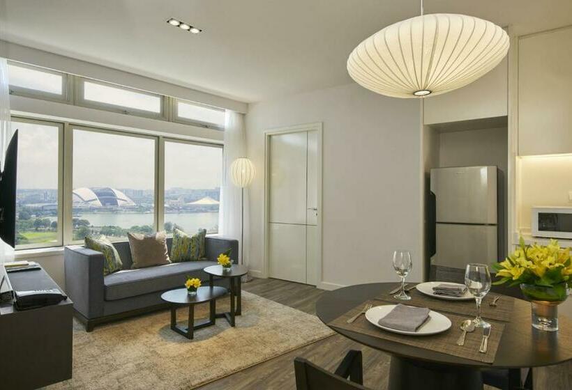 آپارتمان لوکس 1 خوابه, Parkroyal Serviced Suites Singapore