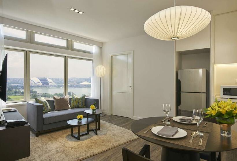 آپارتمان لوکس 1 خوابه, Parkroyal Serviced Suites Singapore