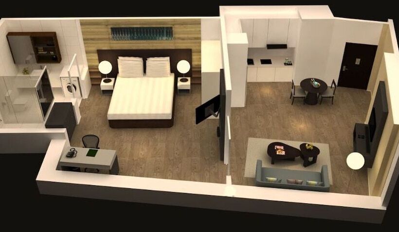 آپارتمان لوکس 1 خوابه, Parkroyal Serviced Suites Singapore