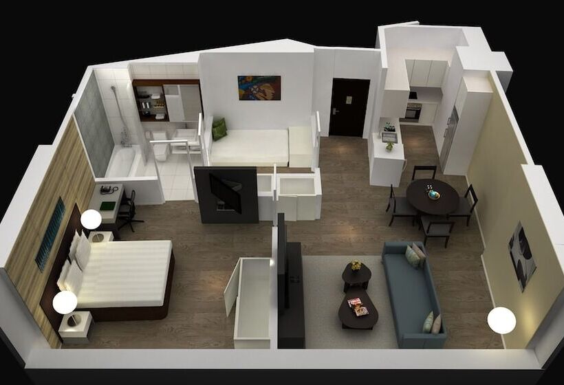 آپارتمان پریمیوم 1 خوابه, Parkroyal Serviced Suites Singapore