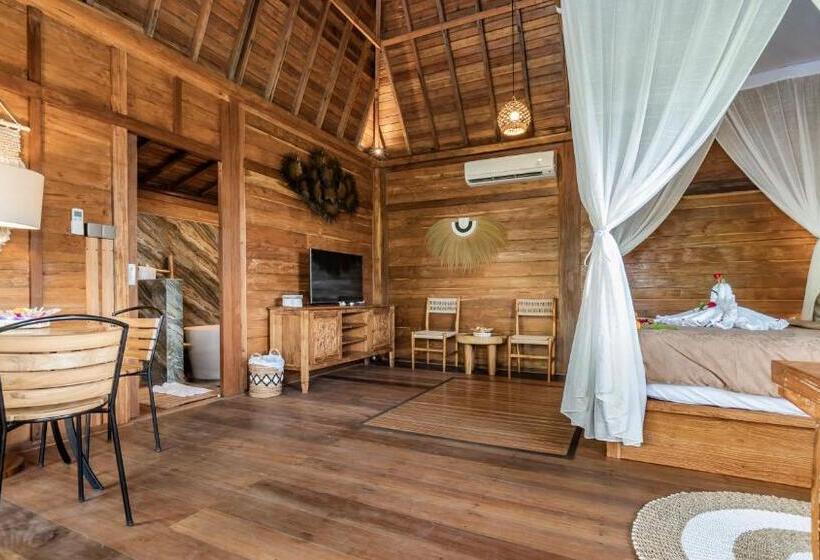 וילה עם חדר שינה אחד ובריכת שחיה, Kirani Joglo Villa Bali By Mahaputra