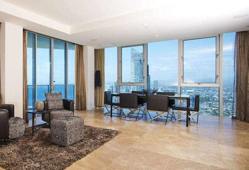 1침실 펜트하우스 아파트, Hilton Surfers Paradise Hotel & Residences