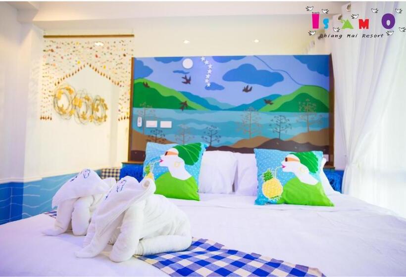 キングサイズベッドのデラックスルーム, Is Am O Chiang Mai Resort