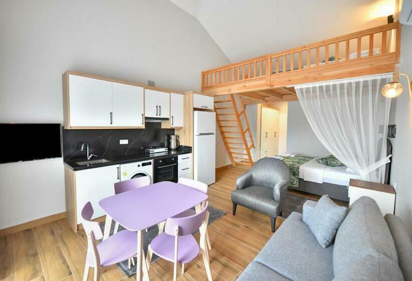 Estudi Estàndard amb Balconada, Red Moon Suites