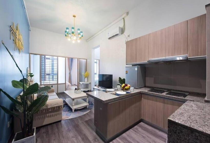 ２ベッドスイートルーム, Wesu Weisu Executive Apartment Shenzhen Shenda Metro Store