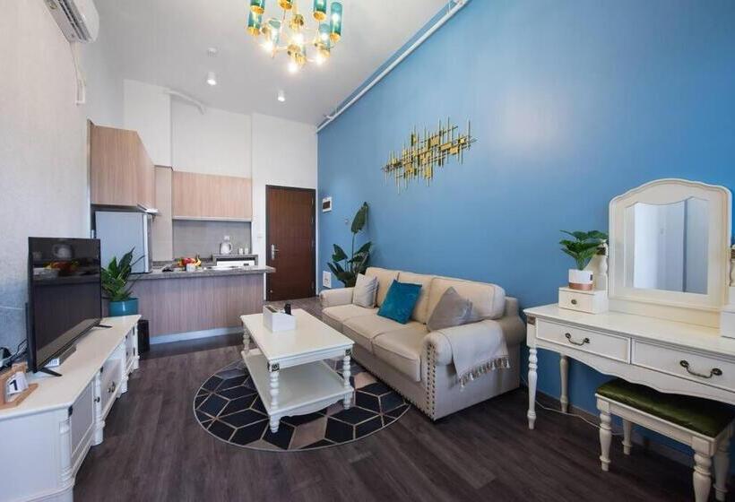 ２ベッドスイートルーム, Wesu Weisu Executive Apartment Shenzhen Shenda Metro Store