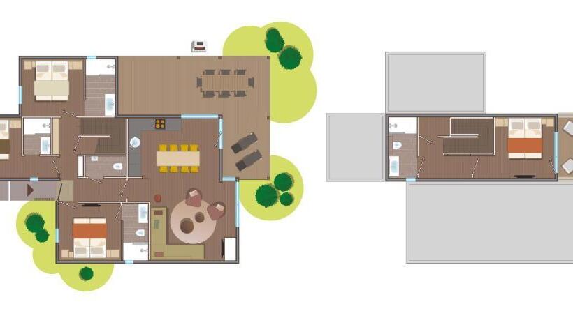 침실 3개 주택, Terhills Resort By Center Parcs