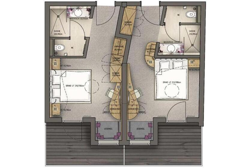 غرفة قياسية مزوَّدة بشُرفة, .. Mein Romantisches Hotel Toalstock