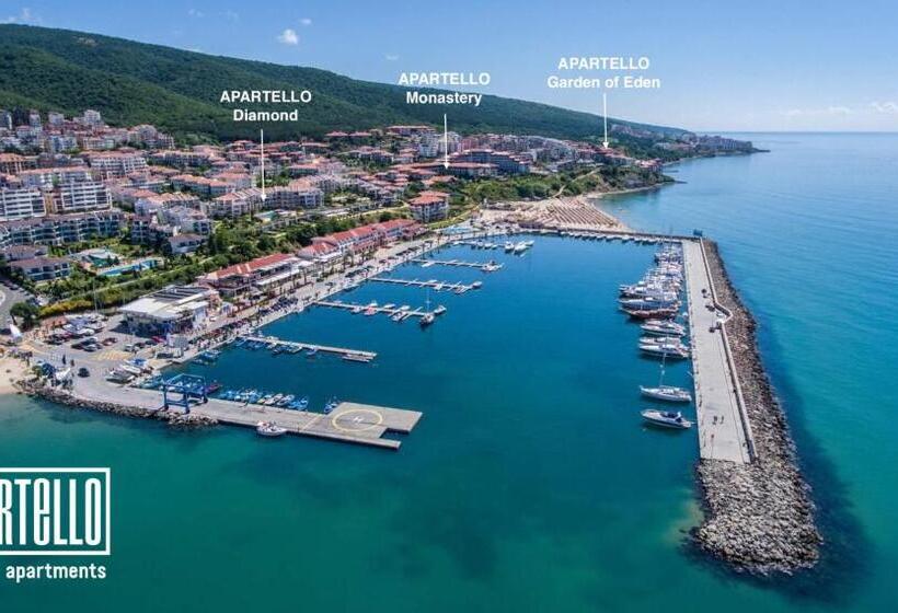 דירת חדר עם טרסה, Apartello⊛com Diamond   Private Apartments Near Marina Dinevi In Sveti Vlas