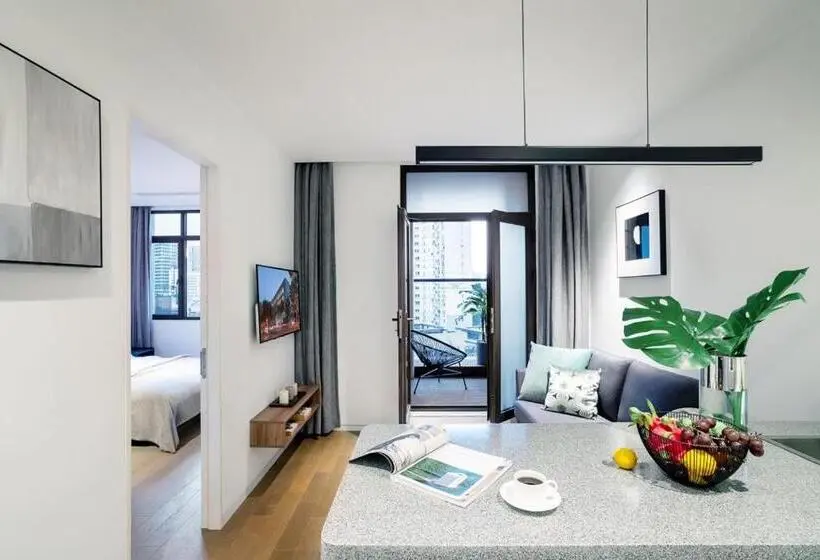 Standard-studio Parveke, Base Pusan Serviced Apartment  Shanghai New International Expo Centre