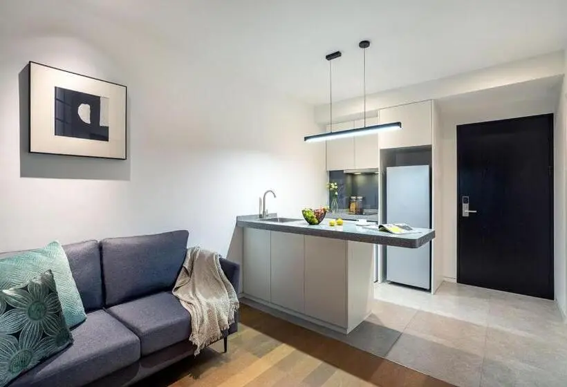 Standard-studio Parveke, Base Pusan Serviced Apartment  Shanghai New International Expo Centre