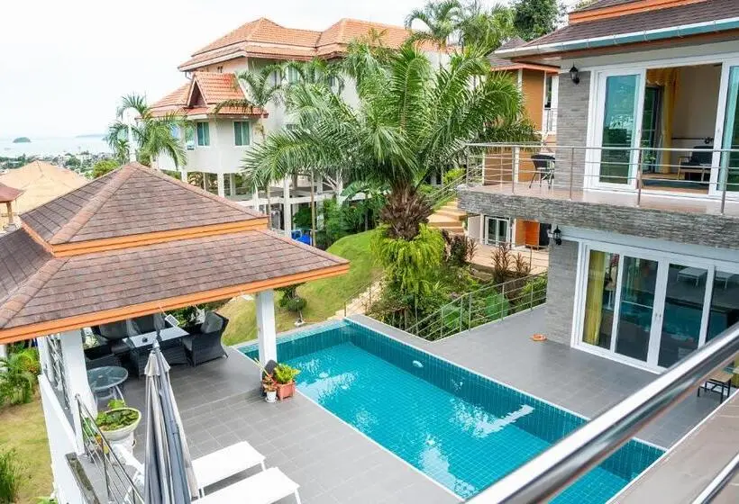 Standard-huone King-vuode, ฺbaan Waru Seaview Villa