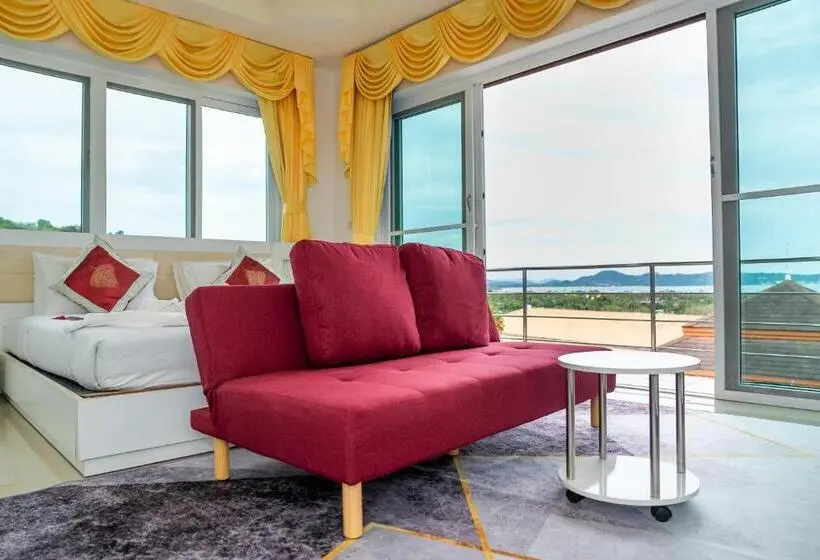 Standard-huone King-vuode, ฺbaan Waru Seaview Villa