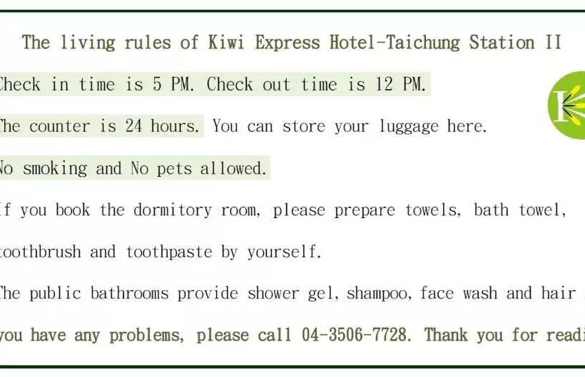 اتاق استاندارد سه نفره, Kiwi Express Hotel Taichung Station Ii