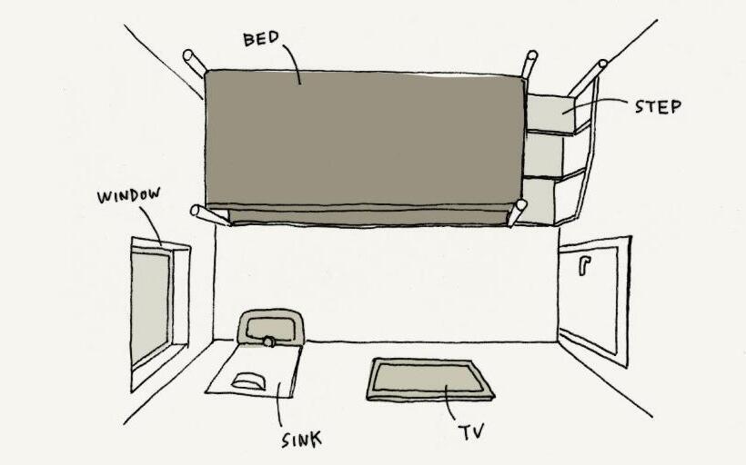 اتاق استاندارد با تختخواب دوطبقه و حمام مشترک, Piece Hostel Kyoto