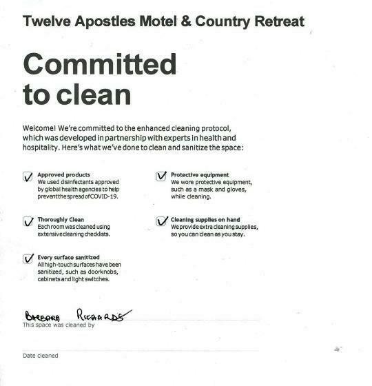 בקתה, Twelve Apostles Motel & Country Retreat