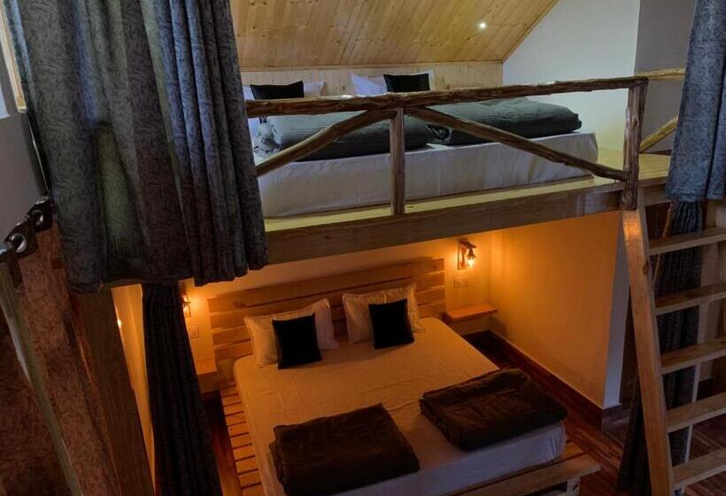 山の見えるスーペリアルーム, Roamate Hostel, Old Manali