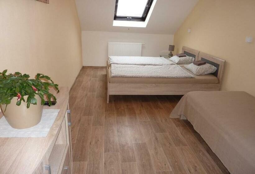 庭の見えるスタンダードトリプルルーム, Penzion čech