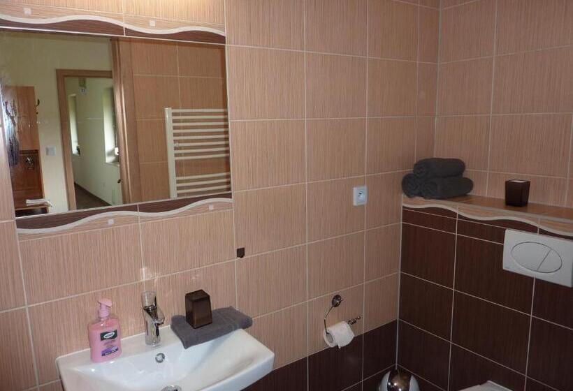 庭の見えるスタンダードトリプルルーム, Penzion čech