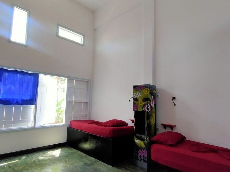 共用房间的床, Gili Beach Bum Hostel