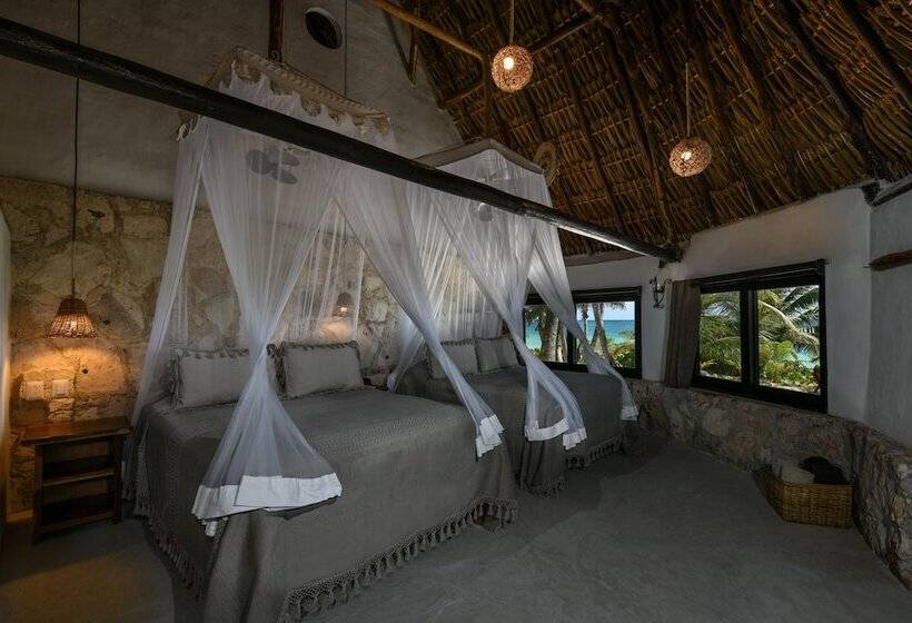 בקתה סטנדרטית עם נוף לים, Diamante K   Inside Tulum National Park