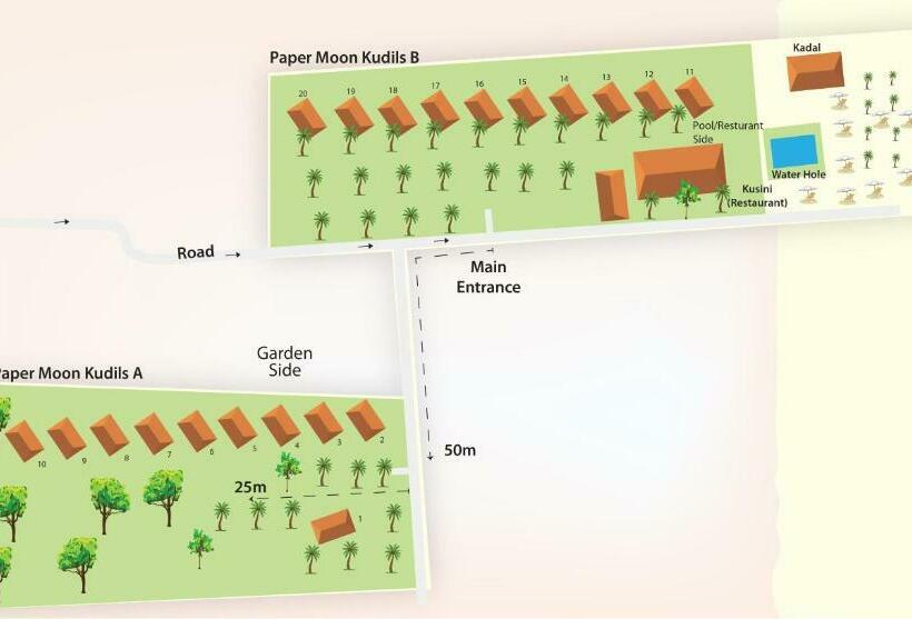 חדר סטנדרט נוף לגינה, Paper Moon Kudils