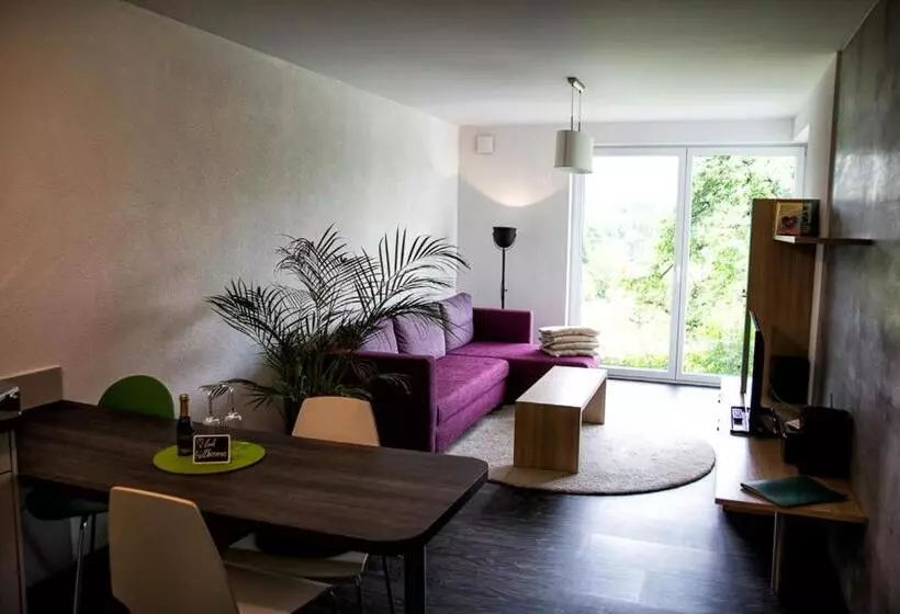 テラス付き1ベッドルームアパートメント, Hewen Apartments