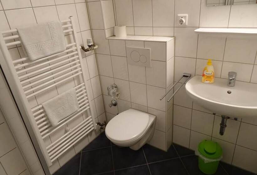 标准单人间共用浴室, Gastehaus Grupello