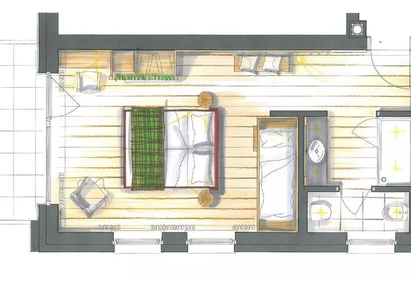 Comfort-huone, Alpine Hotel Gran Foda