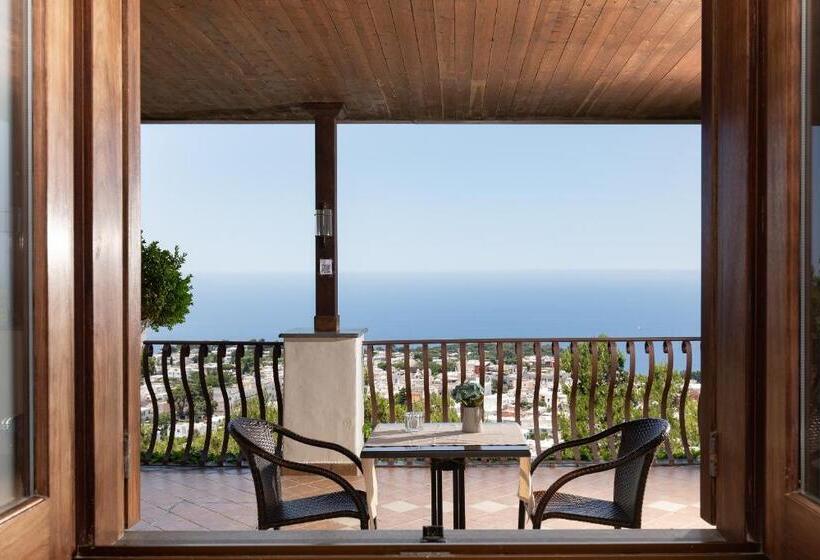 オーシャンビューデラックスルームバルコニー付き, Monte Solaro Bed & Breakfast