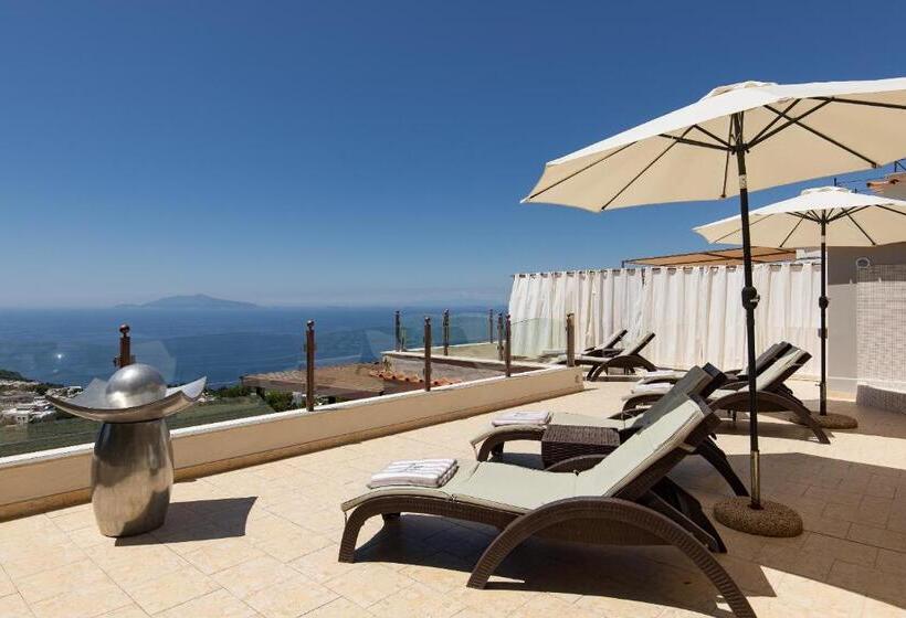 オーシャンビューデラックスルームバルコニー付き, Monte Solaro Bed & Breakfast