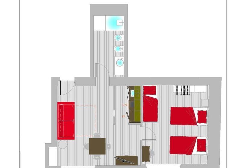 带一卧室的室内套房, Villa Italia Luxury Suites And Apartments