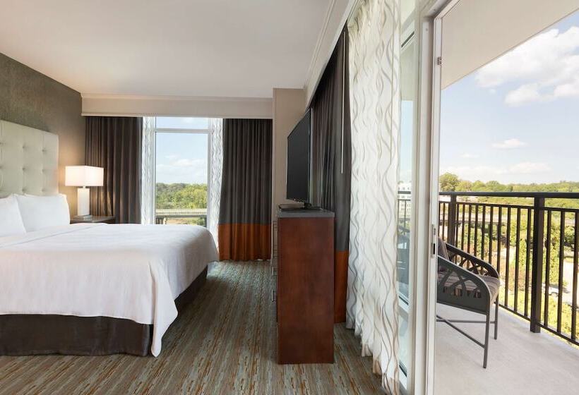 스탠다드 스튜디오 더블 침대, Embassy Suites By Hilton Greenville Downtown Riverplace