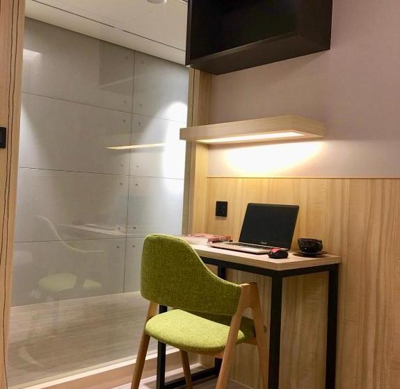 اتاق استاندارد یک تخته با سرویس بهداشتی مشترک, Hub Hotel Zhongli