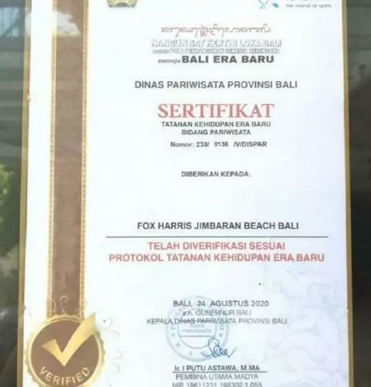 اتاق لوکس, Fox Hotel Jimbaran Beach