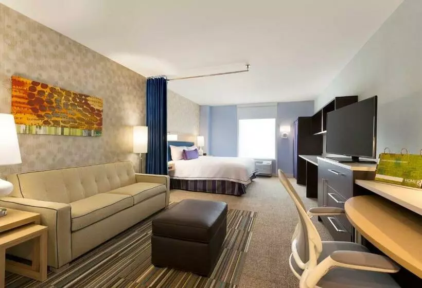 キングサイズベッドのデラックススイート, Home2 Suites By Hilton Hasbrouck Heights