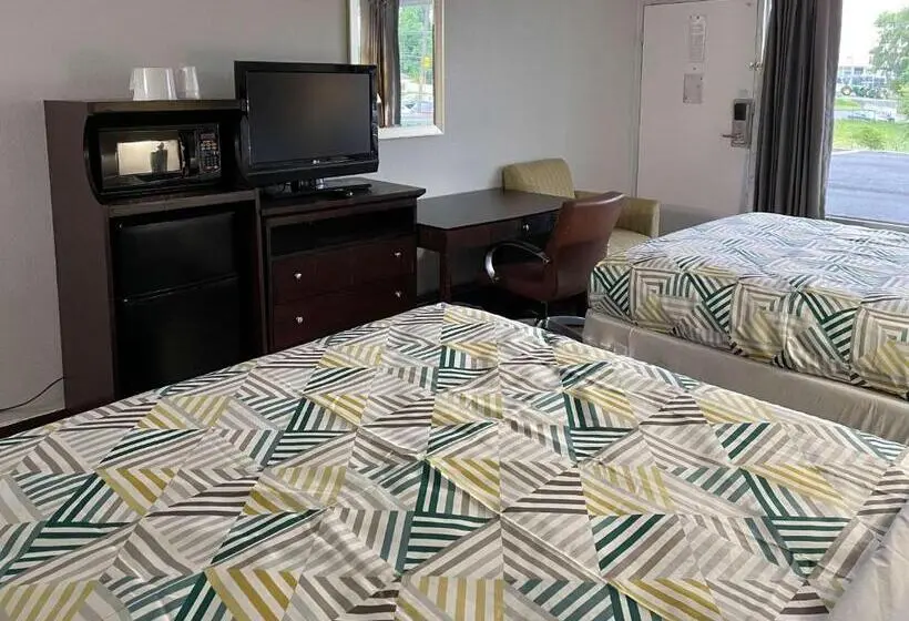 ２ダブルベッドのスタンダードルーム, Motel 6 Wytheville, Va