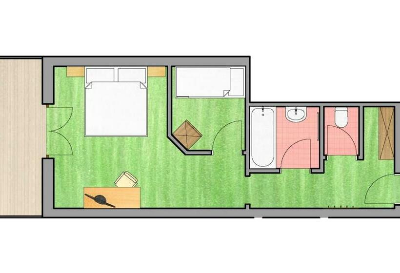 Апартаменты 1 Спальня с Балконом, Heidi Hotel Falkertsee Kinder