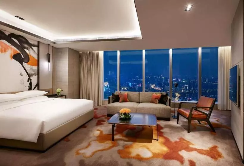 キングサイズベッドのデラックスルーム, Hyatt Regency Wuxi