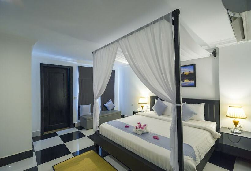 プールの見えるデラックスルーム, Rithy Rine Angkor Residence