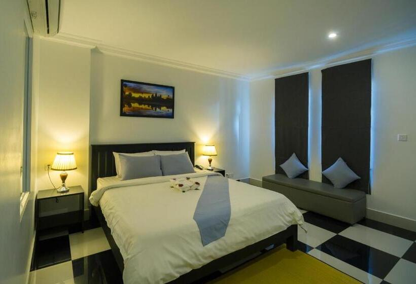 プールの見えるデラックスルーム, Rithy Rine Angkor Residence