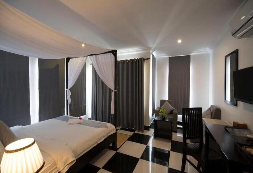 プールの見えるデラックスルーム, Rithy Rine Angkor Residence