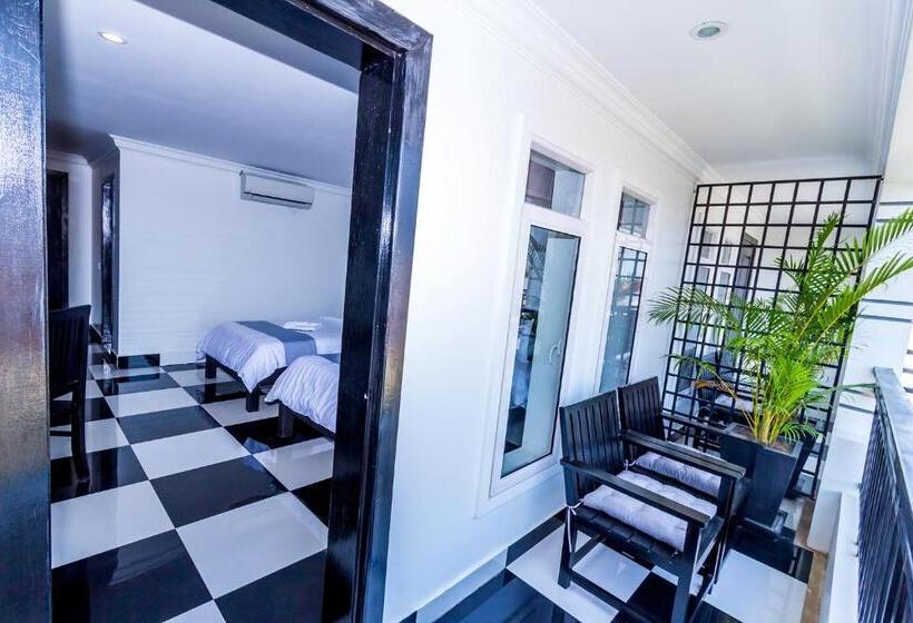 プールの見えるデラックスルーム, Rithy Rine Angkor Residence