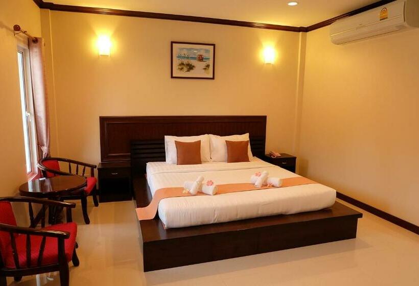 带大床的标准间, Baan Por Pla Resort